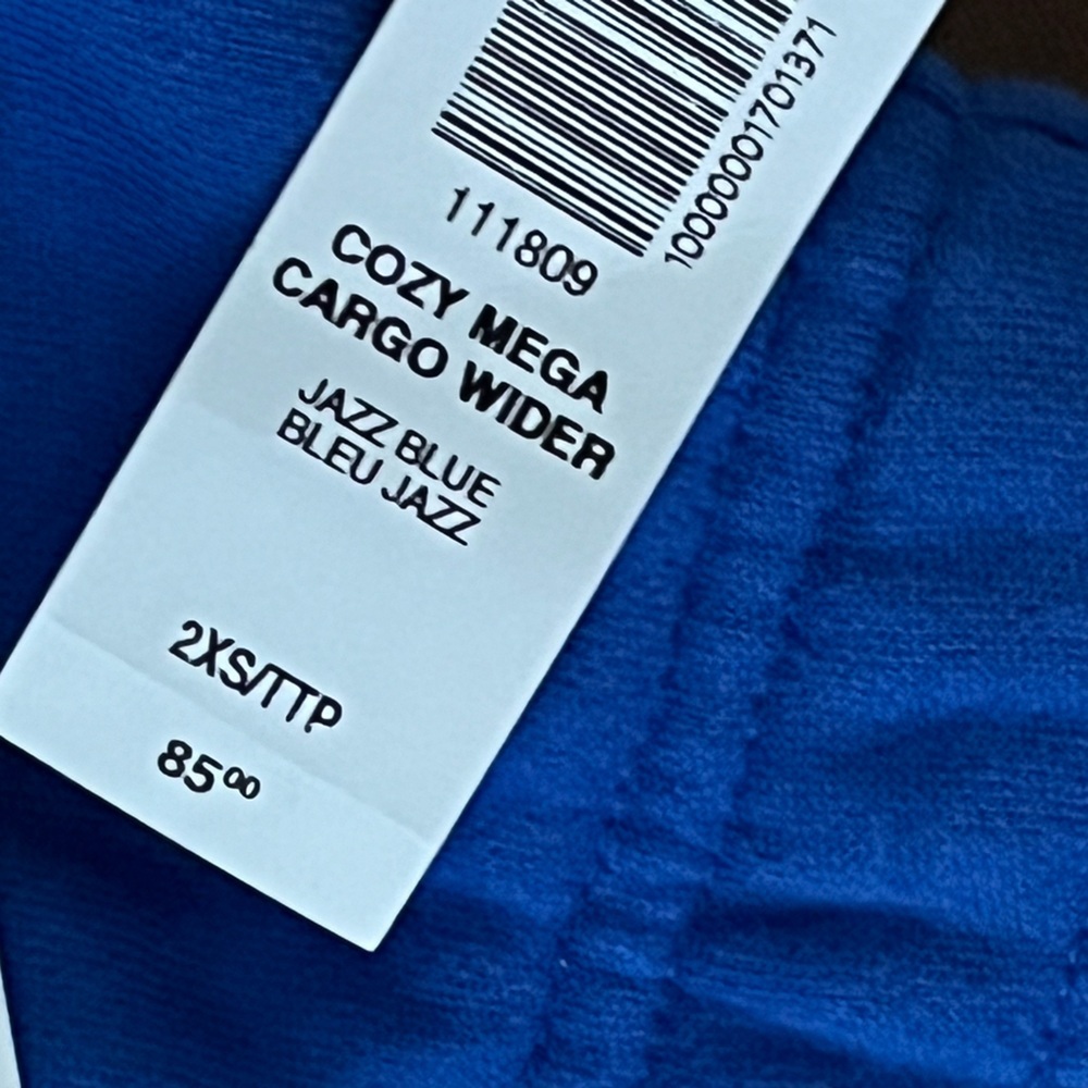 Aritzia TNA Sweatfleece Cozy Fleece Cargo Mega Fit Sweatpants in Jazz Blue, NEW - Picture 11 of 17